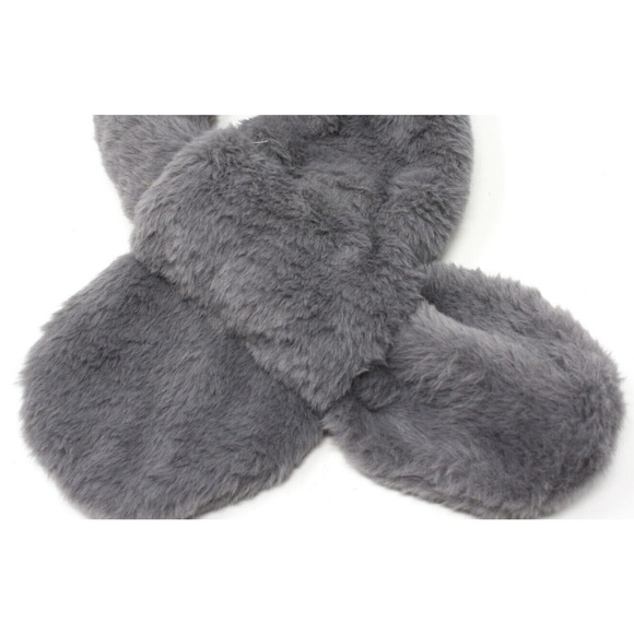 Plush Dark Grey Cowl Neck Collar Style Scarf - Cozy Soft Velvet Feel - Hey Viv - Picture 4 of 5